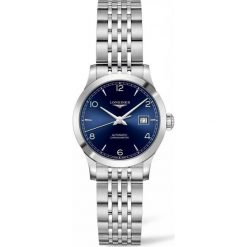 LONGINES Record L2.321.4.96.6. Niebieskie zegarki damskie LONGINES, ze stali. Za 7130,00 zł.