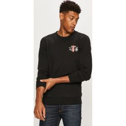 Diesel - Bluza. Czarne bluzy męskie Diesel, s, z nadrukiem, z bawełny, z okrągłym kołnierzem, bez rękawów, bez kaptura. Za 349,90 zł.