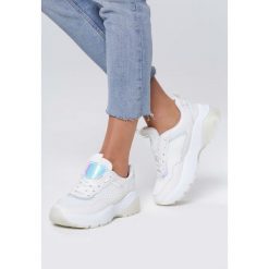 Białe Sneakersy Hardness. Białe buty sportowe damskie Inny, bez wzorów, z materiału, sportowe. Za 89,99 zł.
