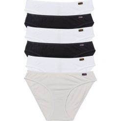 Figi (6 par) bonprix czarny + biały + szary. Białe figi bonprix, z aplikacjami. Za 47,94 zł.