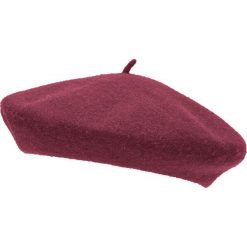 Beret bonprix bordowy. Czerwone rękawiczki damskie bonprix, bez wzorów. Za 54,99 zł.