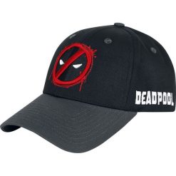 Deadpool Logo Czapka baseballowa czarny. Czarne czapki z daszkiem damskie marki Deadpool, z aplikacjami, z tworzywa sztucznego. Za 79,90 zł.