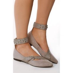 Szare Balerinki Uninhibited Pleasure. Szare baleriny damskie Born2be, bez wzorów, bez obcasa. W wyprzedaży za 29,99 zł.