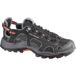 Salomon Techamphibian 3 W Black/Cld/Papay 40.7. Czarne sandały damskie Salomon, bez wzorów, sportowe, bez obcasa, bez zapięcia. W wyprzedaży za 365,00 zł.