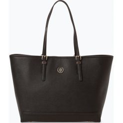 Tommy Hilfiger - Damska torba shopper – Honey, czarny. Czarne torby damskie na zakupy TOMMY HILFIGER, bez wzorów, eleganckie, z tłoczeniem, bez dodatków. Za 549,95 zł.
