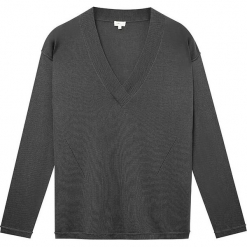 Sweter jedwabny w kolorze antracytowym. Szare swetry klasyczne damskie marki Ateliers de la Maille, z jedwabiu. W wyprzedaży za 318,95 zł.
