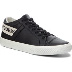 Tenisówki GUESS - FJCOR4 ELE12 BLACK 001. Czarne półbuty damskie marki Guess, z aplikacjami, z gumy, bez zapięcia. W wyprzedaży za 189,00 zł.