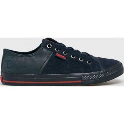Big Star - Tenisówki. Niebieskie trampki męskie BIG STAR, bez wzorów, z gumy, retro, na sznurówki. Za 109,90 zł.