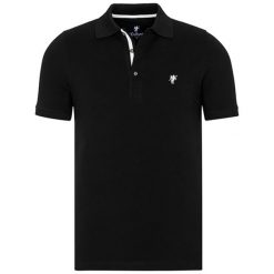 Koszulka polo w kolorze czarnym. Czarne koszulki damskie marki Denim Culture, na co dzień, l, polo. W wyprzedaży za 89,95 zł.