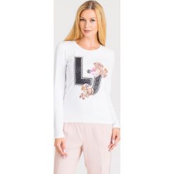 LONGSLEEVE Liu Jo. Białe bluzy damskie s, z aplikacjami, z elastanu. Za 258,30 zł.