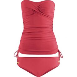 Tankini bonprix jeżynowy. Fioletowe stroje kąpielowe damskie bonprix, bez wzorów. Za 89,99 zł.
