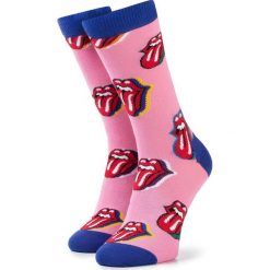 Skarpety Wysokie Unisex HAPPY SOCKS - RLS01-3301 Kolorowy Różowy. Różowe skarpetki damskie Happy Socks, bez wzorów, z elastanu. Za 54,90 zł.