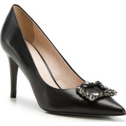 Szpilki ze skóry licowej 86-D-650-1. Czarne szpilki Wittchen, bez wzorów, ze skóry, eleganckie, bez obcasa, na szpilce, bez zapięcia. Za 389,00 zł.