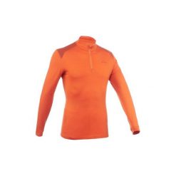 Koszulka trekkingowa długi rękaw TechWOOL 190 suwak męska. Pomarańczowe koszulki męskie FORCLAZ, xl, bez wzorów, z wełny, bez kołnierzyka, z długim rękawem, długie. Za 129,99 zł.