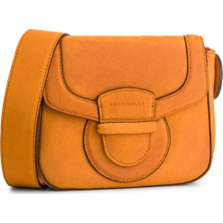 Torebka COCCINELLE - DS1 Vega Suede E1 DS1 55 01 01 Flash Orange R12. Pomarańczowe torebki klasyczne damskie Coccinelle, bez wzorów, ze skóry, bez dodatków. W wyprzedaży za 769,00 zł.