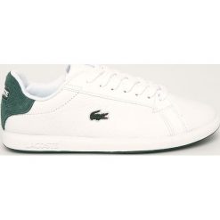Lacoste - Buty Graduate 319 1 Sfa. Białe buty sportowe damskie Lacoste, bez wzorów, ze skóry, sportowe. W wyprzedaży za 319,90 zł.