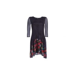 Sukienki krótkie Desigual OKONOR. Niebieskie sukienki damskie Desigual, s, bez wzorów, bez kołnierzyka, z krótkim rękawem, krótkie, mini. Za 439,00 zł.
