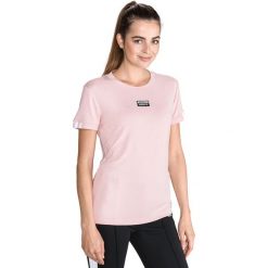 Adidas Originals Koszulka Beżowy. Brązowe topy damskie adidas Originals, z haftami, z elastanu, bez kołnierzyka. Za 113,95 zł.