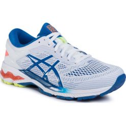 Buty ASICS - Gel-Kayano 26 1011A541 White/Lake Drive. Białe buty sportowe męskie Asics, z tworzywa sztucznego, bez zapięcia, do biegania, asics gel kayano. Za 739,00 zł.