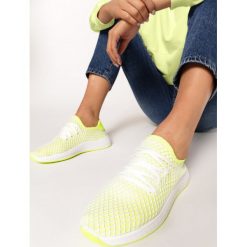 Limonkowe Buty Sportowe Major-League. Buty sportowe damskie Born2be, bez wzorów, sportowe. W wyprzedaży za 44,99 zł.