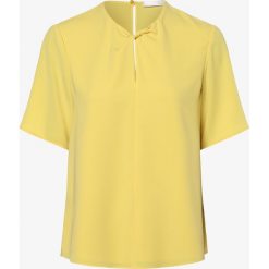 BOSS - Bluzka damska – Iagela, żółty. Żółte bluzki damskie Boss, bez wzorów, z szyfonu, eleganckie, bez kołnierzyka, bez rękawów. Za 749,95 zł.