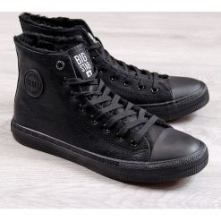 Trampki męskie ocieplane czarne Big Star EE174315FW - czarny. Czarne trampki męskie BIG STAR, bez wzorów, retro, bez zapięcia. Za 119,99 zł.