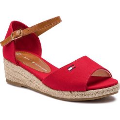 Espadryle TOMMY HILFIGER - Rope Wedge Sandal T3A2-30243-0547 Red 300. Czerwone sandały dziewczęce TOMMY HILFIGER, ze skóry ekologicznej, bez zapięcia. Za 279,00 zł.