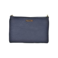 Torebki klasyczne damskie: Skórzana torebka w kolorze niebieskim – (S)27 x (W)18 cm