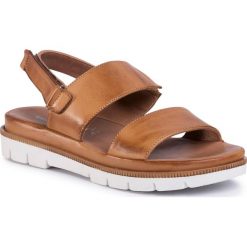 Sandały SALAMANDER - Mostari 32-23001-04 Cognac. Pomarańczowe klapki damskie Salamander, bez wzorów, ze skóry, bez obcasa. Za 339,00 zł.