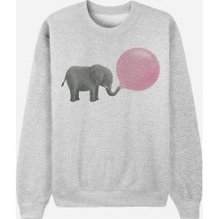 Bluza "Jumbo Bubble Gum" w kolorze szarym. Szare bluzy damskie Wooop, s, bez wzorów, bez rękawów, bez kaptura. W wyprzedaży za 87,95 zł.