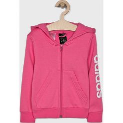 Adidas Performance - Bluza dziecięca 110-170 cm. Pomarańczowe bluzy dziewczęce adidas Performance, z nadrukiem, z bawełny, z kapturem. W wyprzedaży za 119,90 zł.