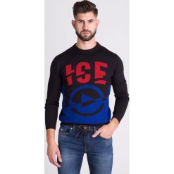 SWETER ICE PLAY. Czarne swetry męskie xxl, z wełny, z okrągłym kołnierzem. Za 464,50 zł.