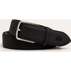 Lacoste - Pasek. Czarne paski męskie Lacoste, w paski, z materiału. Za 259,90 zł.