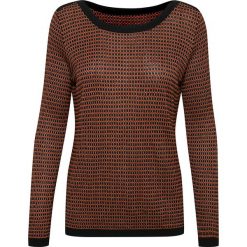 Sweter "Urina" w kolorze rdzawoczerwono-czarnym. Czerwone swetry damskie Kaffe, xl, bez wzorów, bez rękawów, bez kaptura. W wyprzedaży za 87,95 zł.