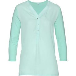 Bluzka shirtowa bonprix pastelowy miętowy. Zielone koszulki damskie bonprix, bez wzorów, z tkaniny, bez kołnierzyka, bez rękawów. Za 59,99 zł.