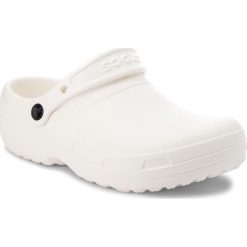 Klapki CROCS - Specialist II Clog 204590 White. Białe klapki damskie Crocs, bez wzorów, z tworzywa sztucznego, bez obcasa. W wyprzedaży za 139,00 zł.