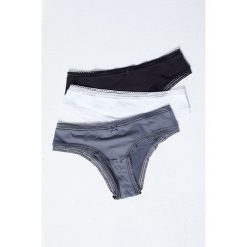 Etam - Figi Jude (3-pack). Majtki damskie Etam, m, bez wzorów, z elastanu. Za 59,90 zł.