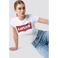 Levi's Koszulka Perfect - White. Białe koszulki damskie marki Levi's®, s, z nadrukiem, z tkaniny, z okrągłym kołnierzem, bez rękawów. Za 80,95 zł.