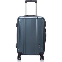 Walizka w kolorze ciemnozielonym - 35 x 55 x 23 cm. Zielone walizki Lys, bez wzorów, z materiału. W wyprzedaży za 128,95 zł.