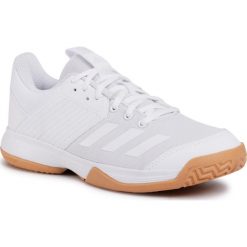 Buty adidas - Ligra 6 Youth D97703 Ftwwht/Ftwwht/Gumm1. Białe półbuty dziewczęce Adidas, na sznurówki. Za 199,00 zł.