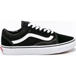 Vans - Tenisówki Ols Skool. Czarne trampki i tenisówki damskie Vans, bez wzorów, ze skóry, na sznurówki. W wyprzedaży za 249,90 zł.