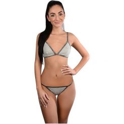 Calvin Klein Bielizna Damska Bielizna Zestaw Gift Set (Triangle & Stringi) qf4201e-gh8 Grey Heather Wag. Srebrny. Szara stringi damskie marki Calvin Klein. W wyprzedaży za 157,00 zł.