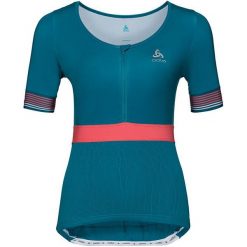 Odlo Koszulka damska Stand-up Collar Ceramicool X-Light zielona r. L. Zielone bluzki damskie marki Odlo, l. Za 220,06 zł.