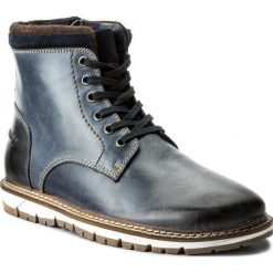 Kozaki LANQIER - 41A810 Granatowy. Niebieskie buty zimowe męskie marki Lanqier, z materiału. W wyprzedaży za 239,00 zł.