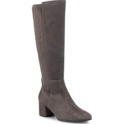 Kozaki HÖGL - 8-104132 Dark Grey 6600. Szare kozaki damskie HÖGL, ze skóry, bez obcasa, bez zapięcia. W wyprzedaży za 509,00 zł.