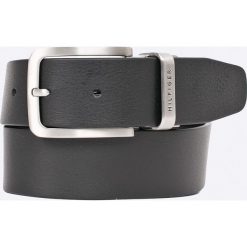 Tommy Hilfiger - Pasek skórzany dwustronny. Czarne paski męskie TOMMY HILFIGER, w paski, ze skóry. Za 269,90 zł.
