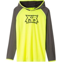 Shirt chłopięcy sportowy z kapturem bonprix żółty neonowy - szary z nadrukiem. Żółte t-shirty chłopięce bonprix, z nadrukiem, z długim rękawem. Za 37,99 zł.