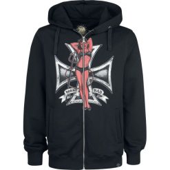 Bejsbolówki męskie: King Kerosin Born Bad Bluza z kapturem rozpinana czarny