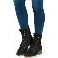 Czarne zamszowe workery HOPE. Czarne botki damskie marki FILIPPO, z zamszu, bez obcasa, bez zapięcia. Za 149,00 zł.