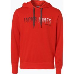 Bluzy męskie: Jack & Jones - Męska bluza nierozpinana, czerwony